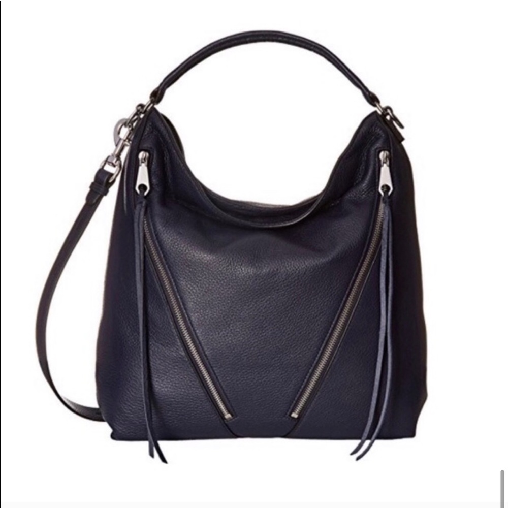 Rebecca Minkoff Moto Hobo/Crossbody in Black Leather